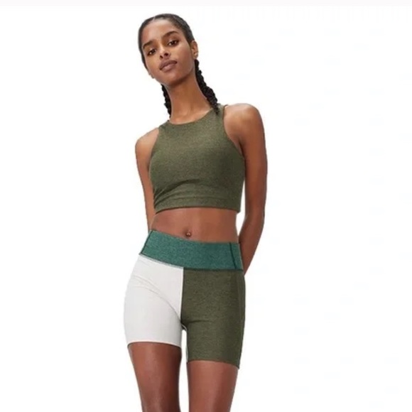 Outdoor Voices Green and Cream Crop Top - Picture 4 of 4